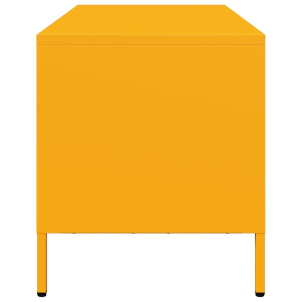 Móvel TV 101,5x39x43,5 cm aço laminado a frio amarelo mostarda - Image 5