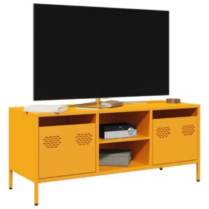 Móvel TV 101,5x39x43,5 cm aço laminado a frio amarelo mostarda