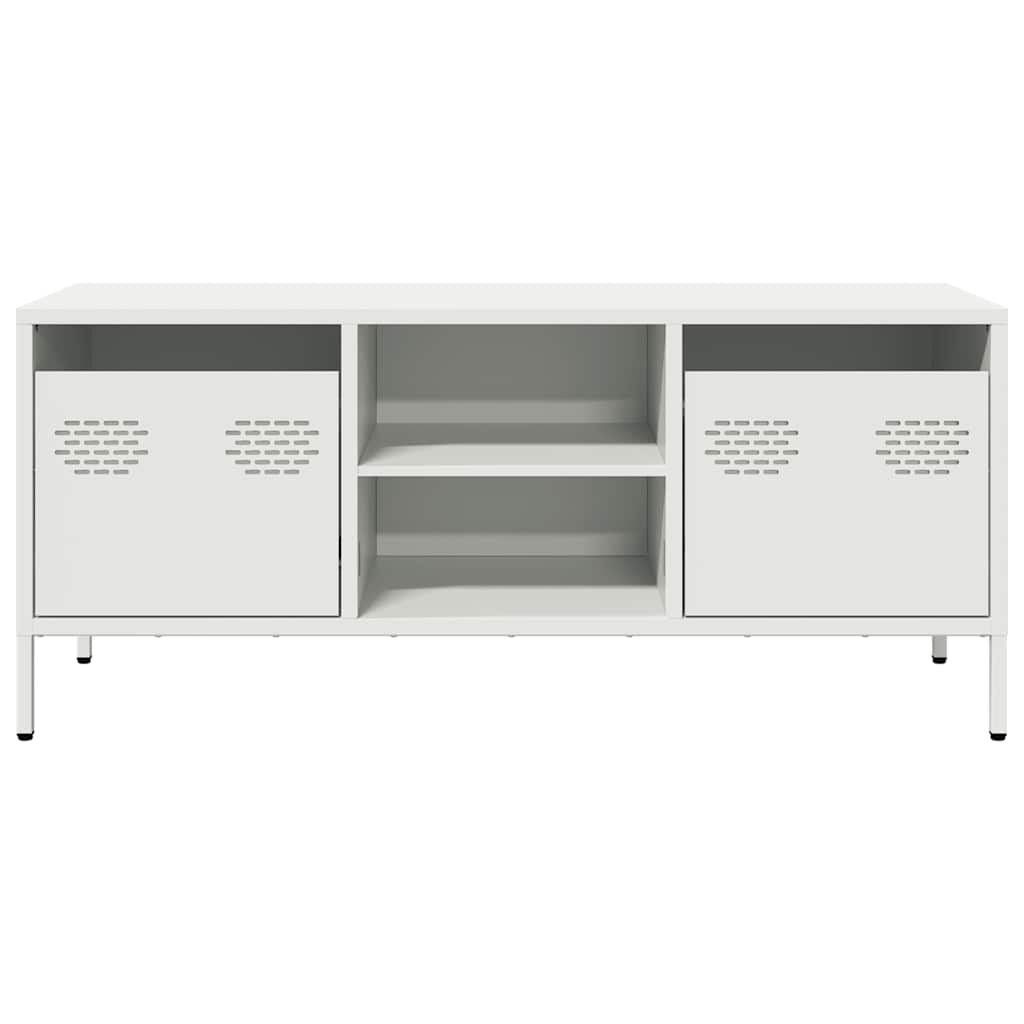 Móvel de TV 101,5x39x43,5 cm aço laminado a frio branco - Image 3