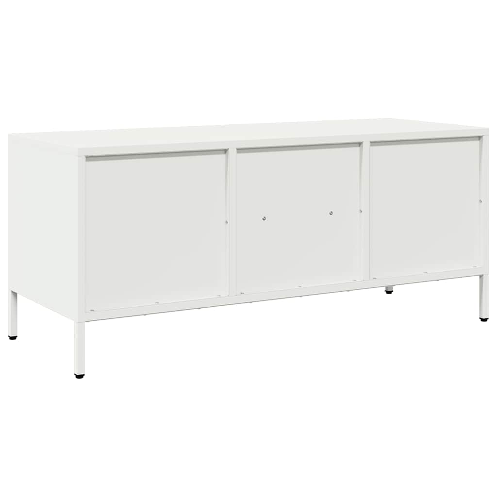 Móvel de TV 101,5x39x43,5 cm aço laminado a frio branco - Image 6