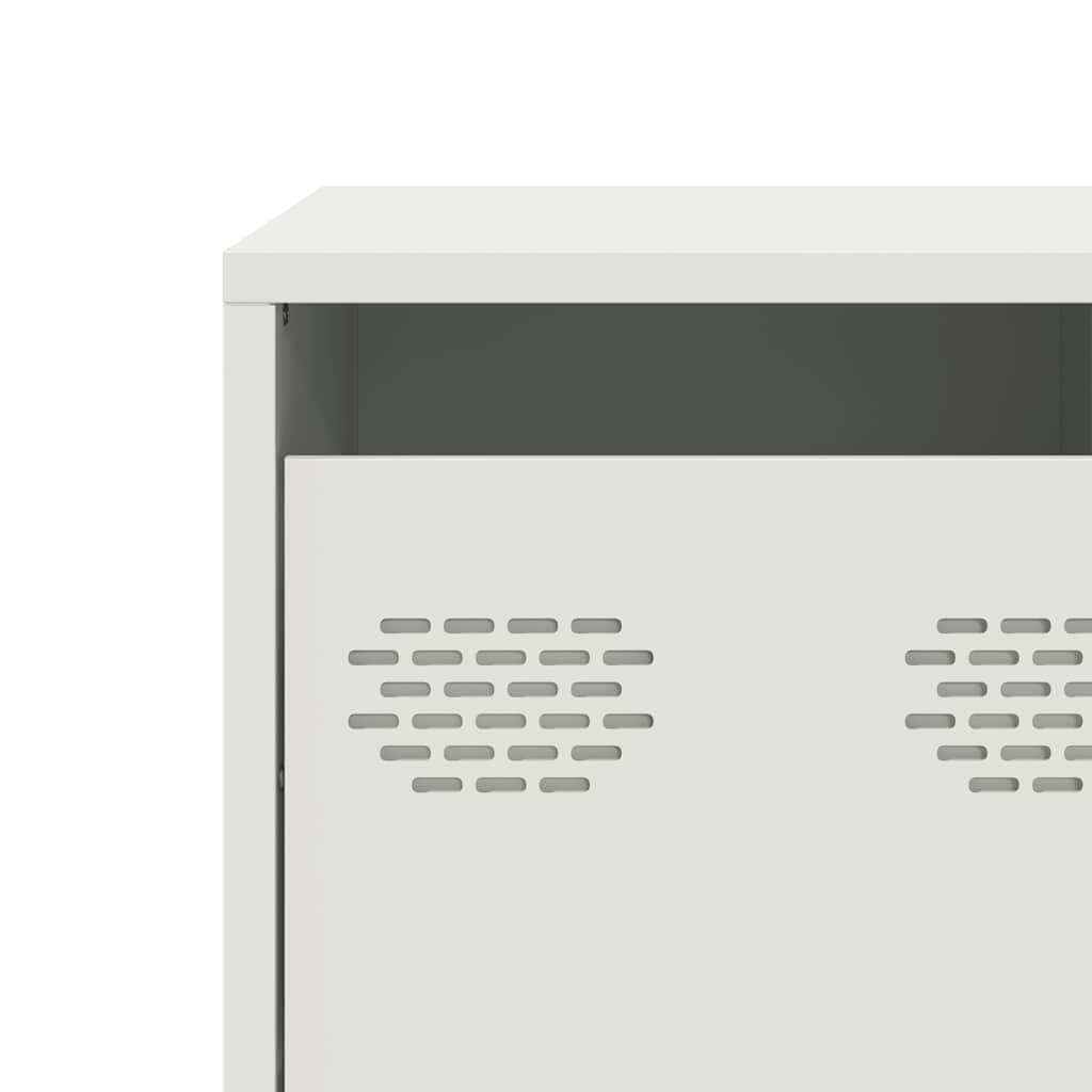 Móvel de TV 101,5x39x43,5 cm aço laminado a frio branco - Image 9