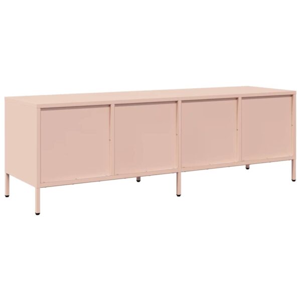 Móvel de TV 135x39x43,5 cm aço laminado a frio rosa - Image 6