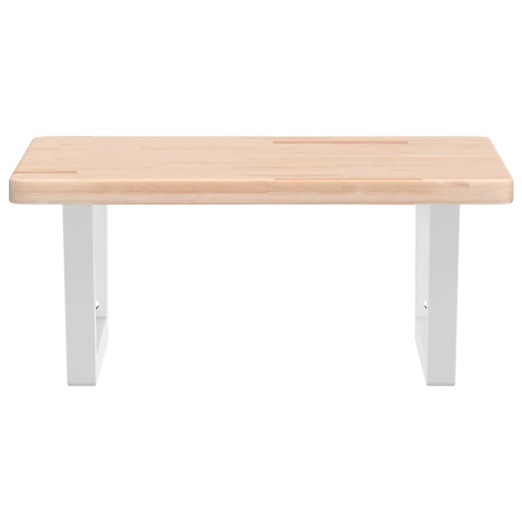 Prateleira de parede p/ lavatório aço/madeira carvalho maciça - Image 3