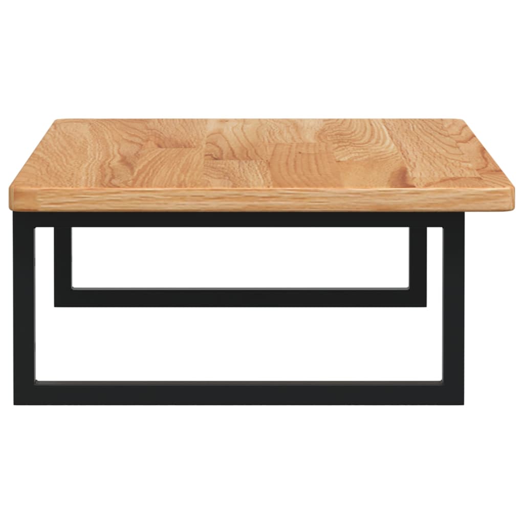 Prateleira de parede p/ lavatório aço/madeira carvalho maciça - Image 4