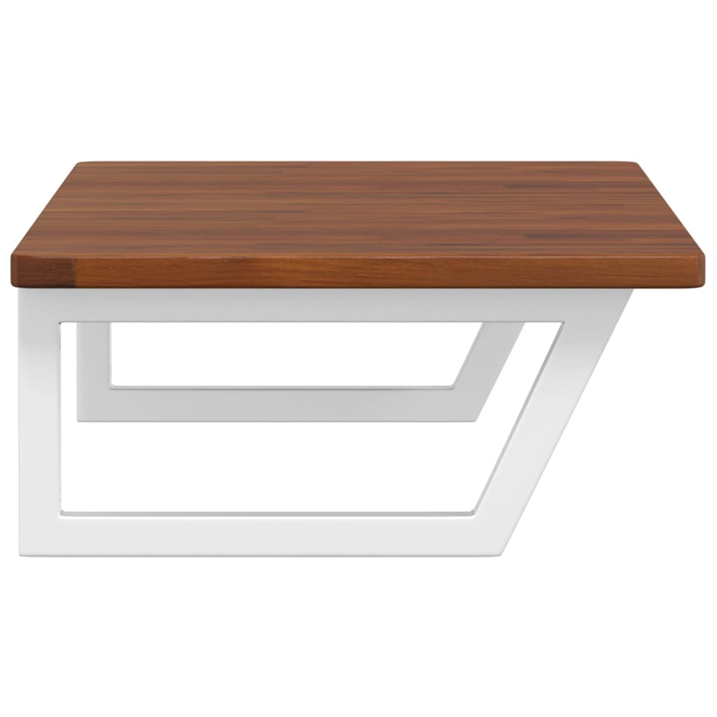 Prateleira de parede p/ lavatório aço/madeira carvalho maciça - Image 4