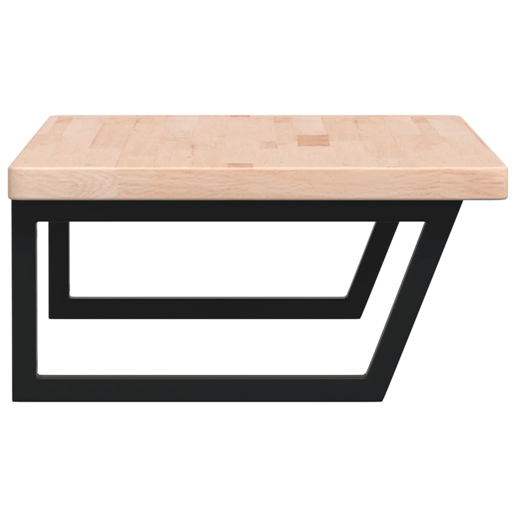 Prateleira de parede p/ lavatório aço/madeira carvalho maciça - Image 4