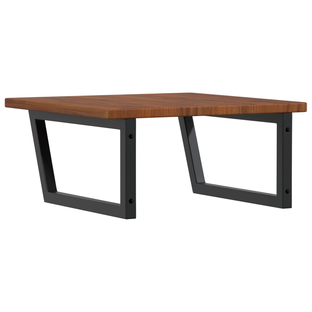 Prateleira de parede p/ lavatório aço/madeira carvalho maciça - Image 5