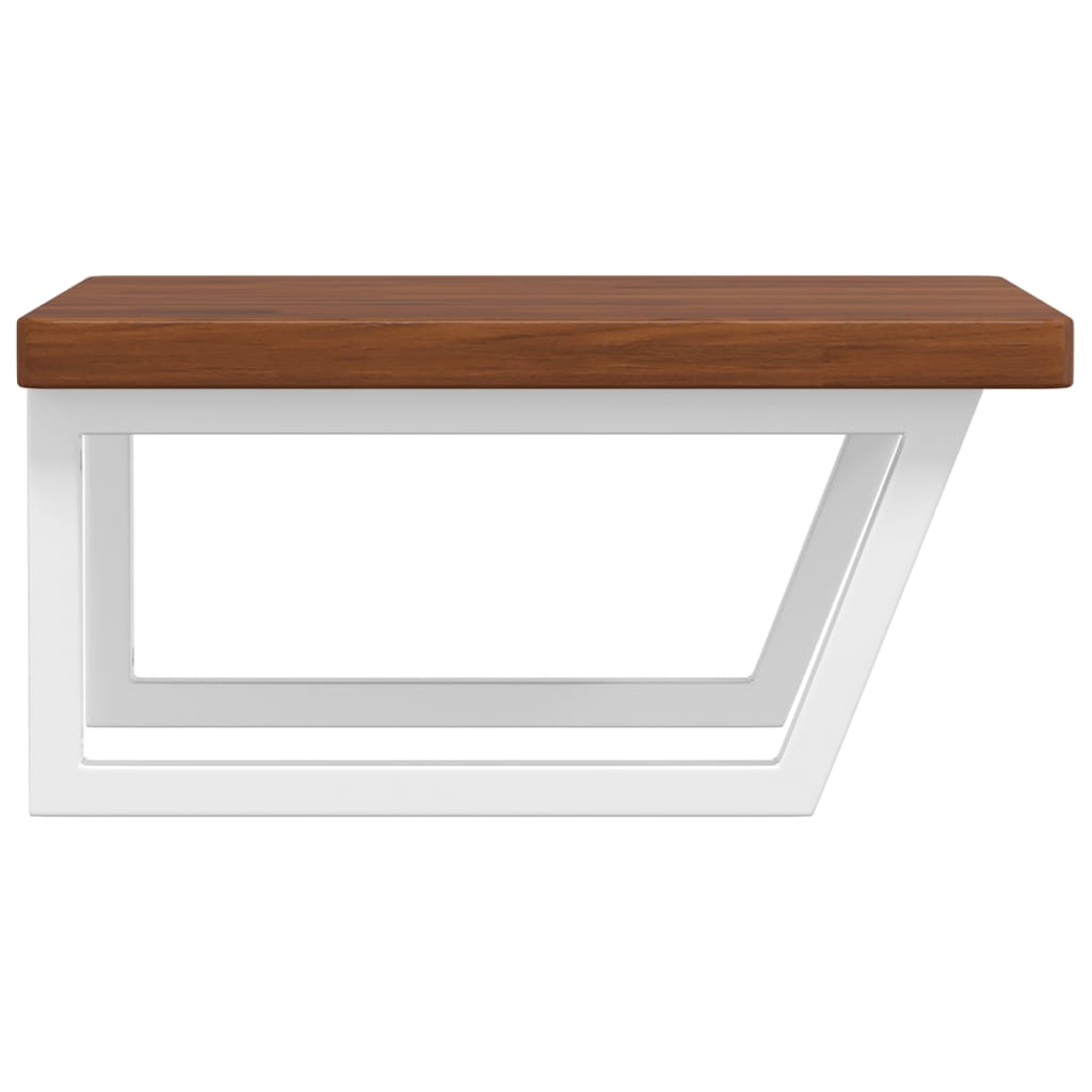 Prateleira de parede p/ lavatório aço/madeira carvalho maciça - Image 4