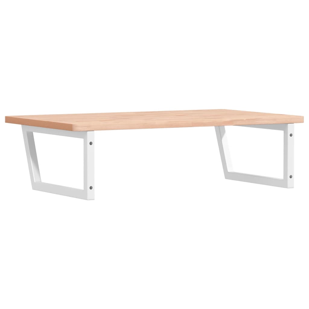 Prateleira de parede p/ lavatório aço/madeira de faia maciça - Image 5