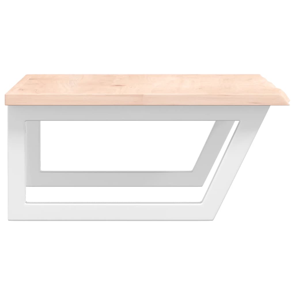 Prateleira de parede p/ lavatório aço/madeira carvalho maciça - Image 4