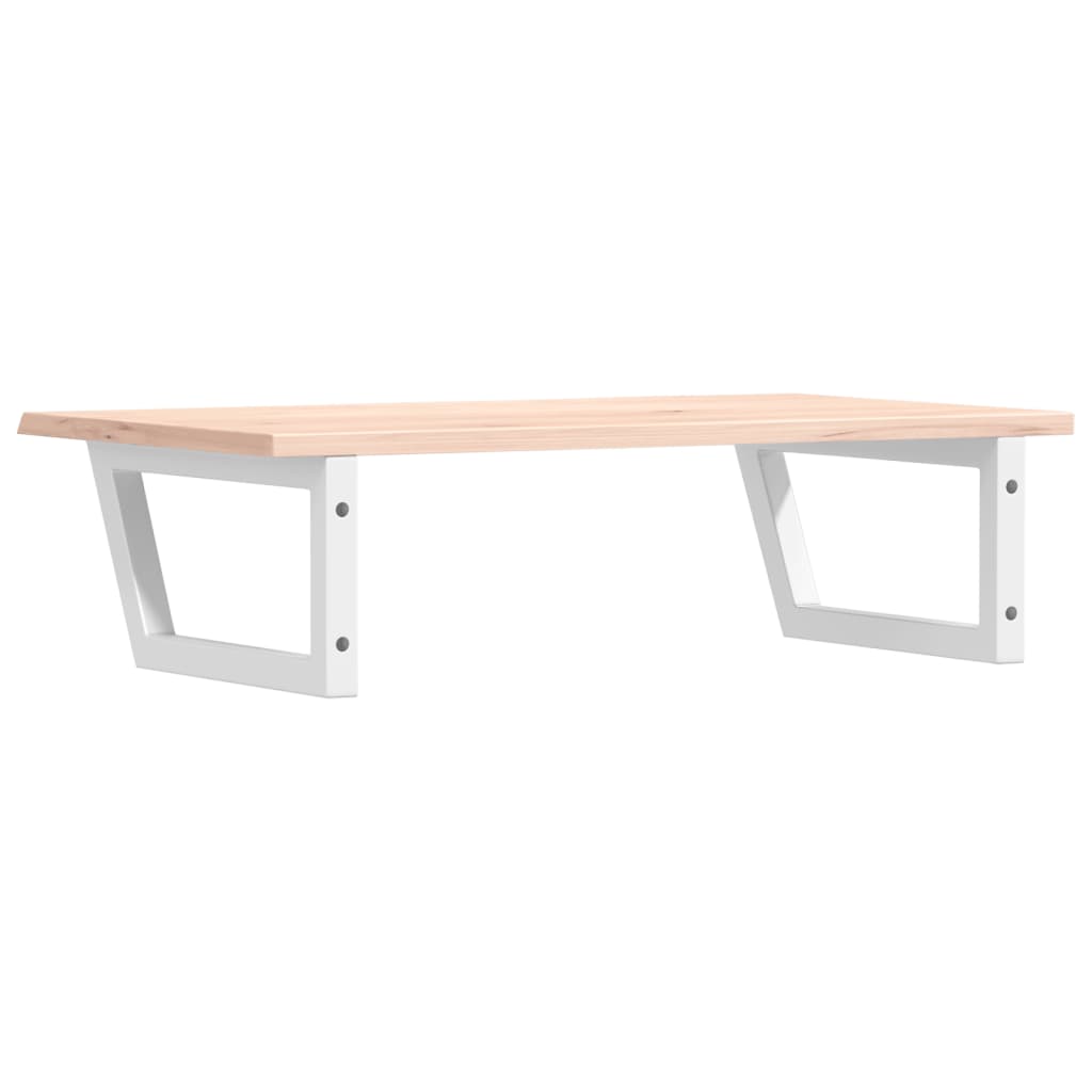 Prateleira de parede p/ lavatório aço/madeira carvalho maciça - Image 5