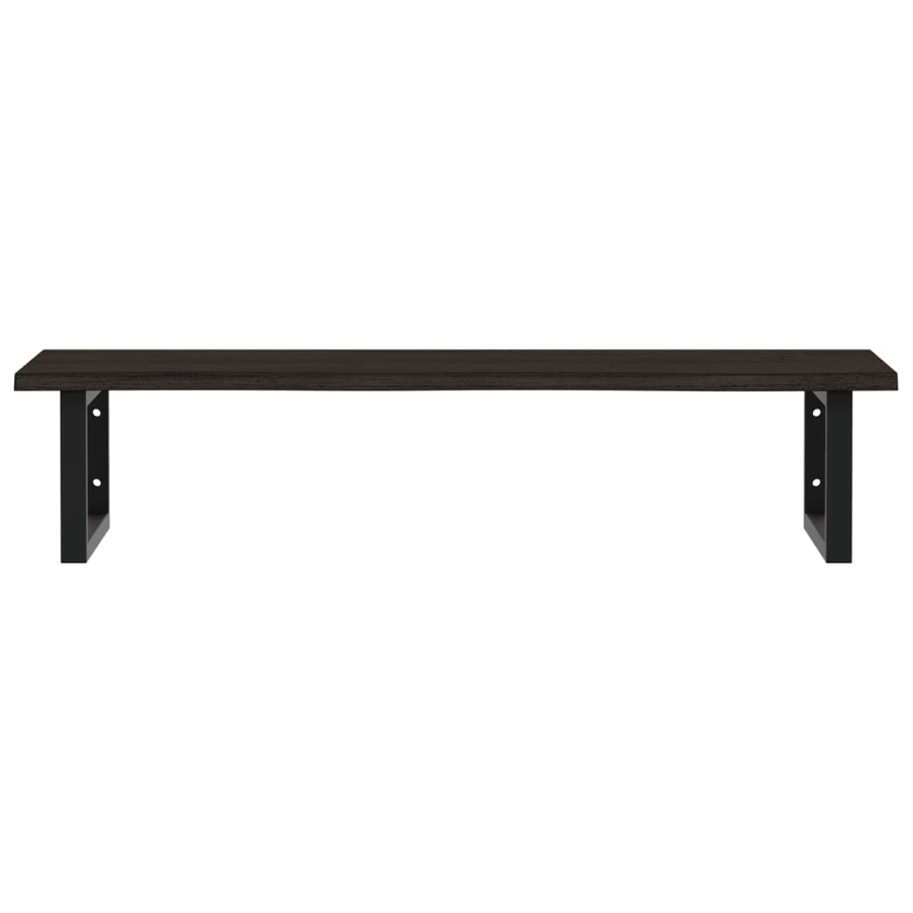 Prateleira de parede p/ lavatório aço/madeira carvalho maciça - Image 3