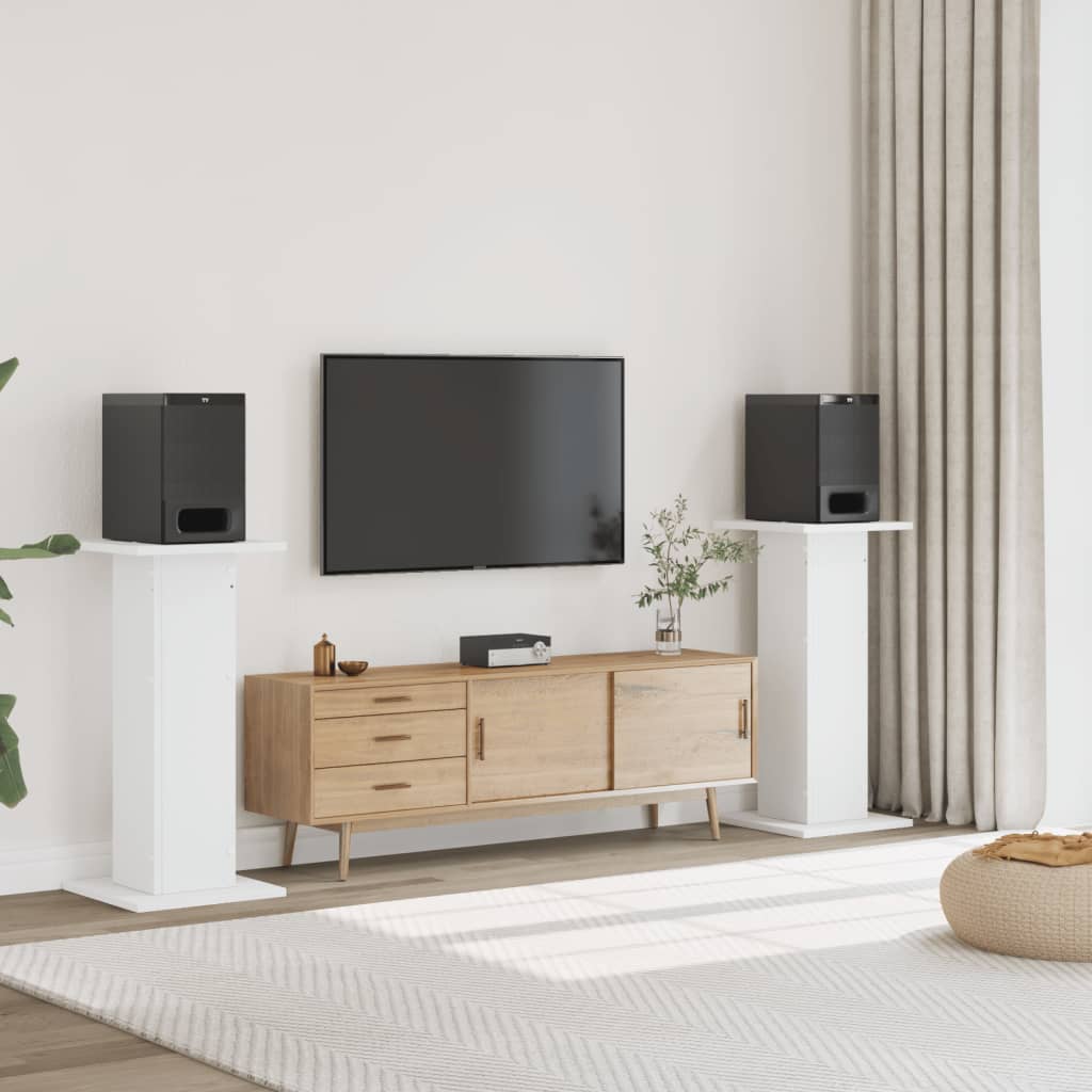 Suportes de colunas 2 pcs 30x30x95 cm derivados madeira branco