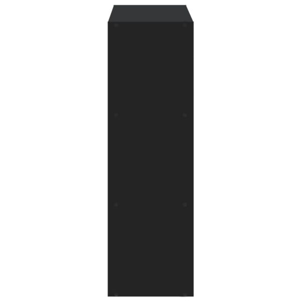 Estante 102x32x102 cm derivados de madeira preto - Image 4