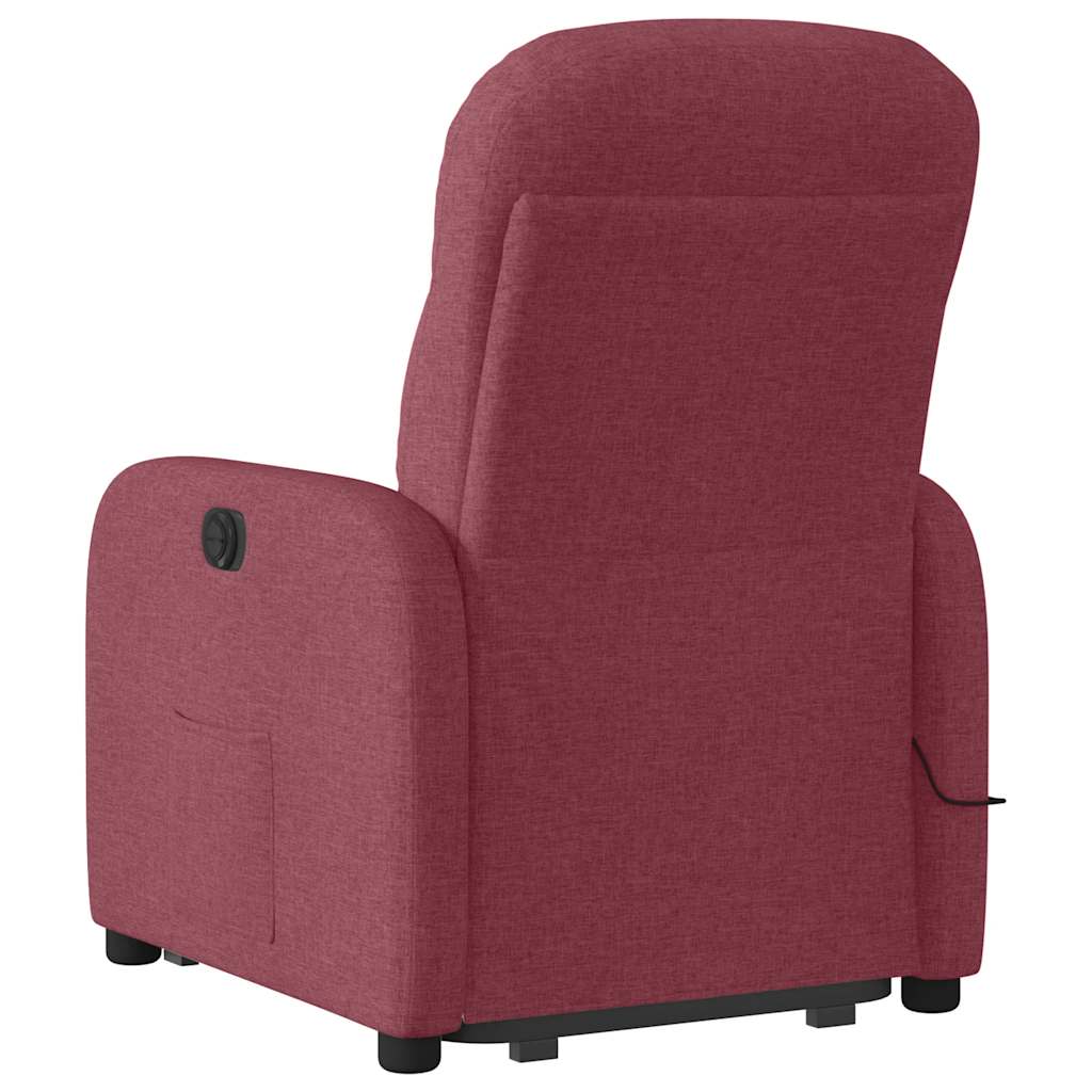 Poltrona de massagens reclin. elevatória tecido vermelho tinto - Image 7