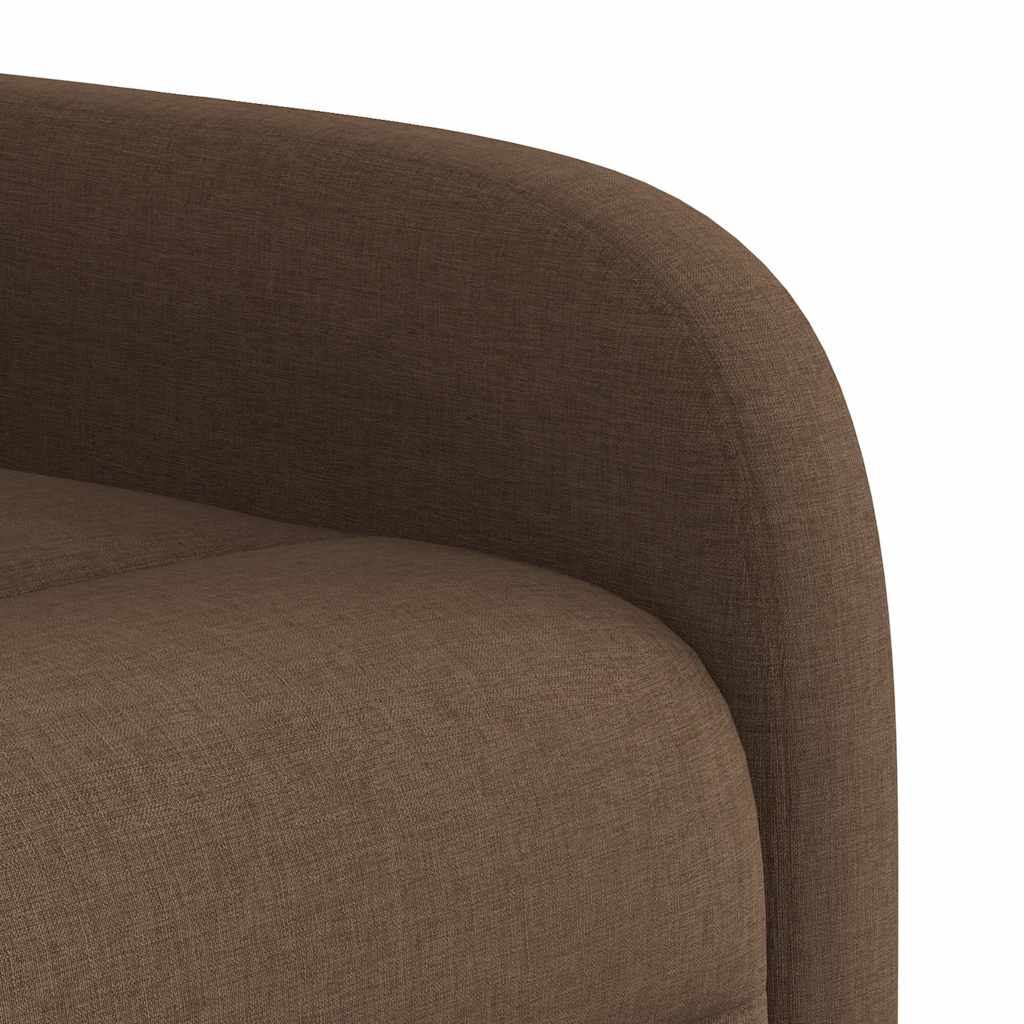 Poltrona elétrica elevatória massagens tecido castanho - Image 12