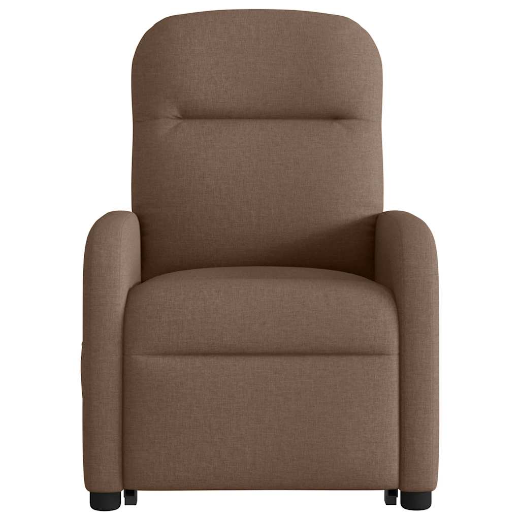 Poltrona elétrica elevatória massagens tecido castanho - Image 5