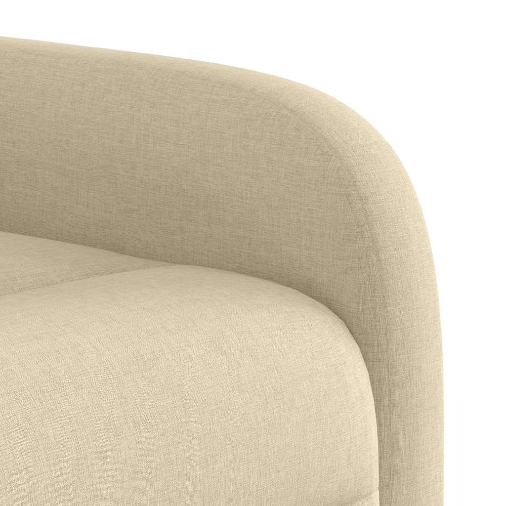 Poltrona elétrica elevatória massagens tecido creme - Image 12