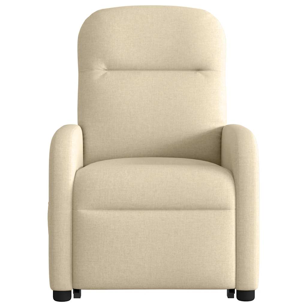 Poltrona elétrica elevatória massagens tecido creme - Image 5
