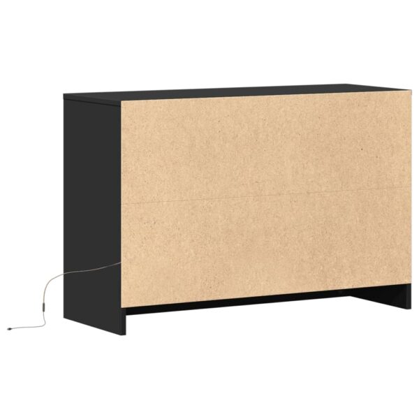 Móvel de TV com luzes LED derivados de madeira preto - Image 7