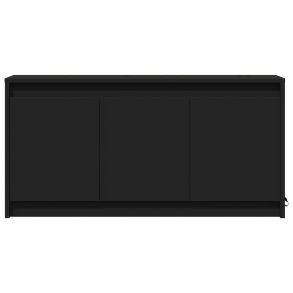 Móvel de TV com luzes LED derivados de madeira preto - Image 5