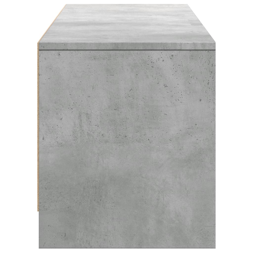 Móvel de TV com luzes LED derivados de madeira cinzento cimento - Image 6