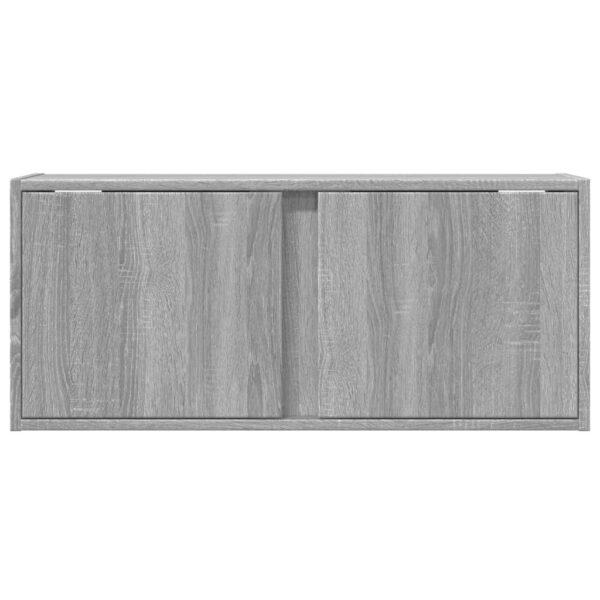 Móvel de parede p/ TV c/ luzes LED 80x31x35 cm cinzento sonoma - Image 5