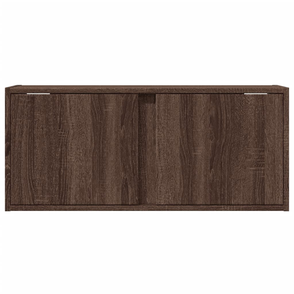 Móvel de parede p/ TV c/ luzes LED 80x31x35cm carvalho castanho - Image 5