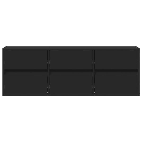 Móvel de parede para TV com luzes LED 130x31x45 cm preto - Image 5