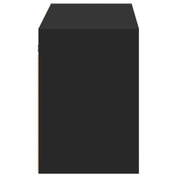 Móvel de parede para TV com luzes LED 130x31x45 cm preto - Image 6