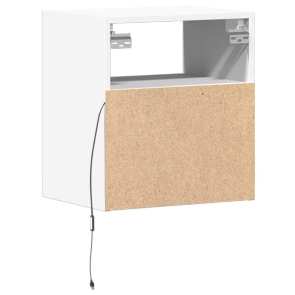 Móveis de parede p/ TV com luzes LED 2 pcs 41x31x45 cm branco - Image 7