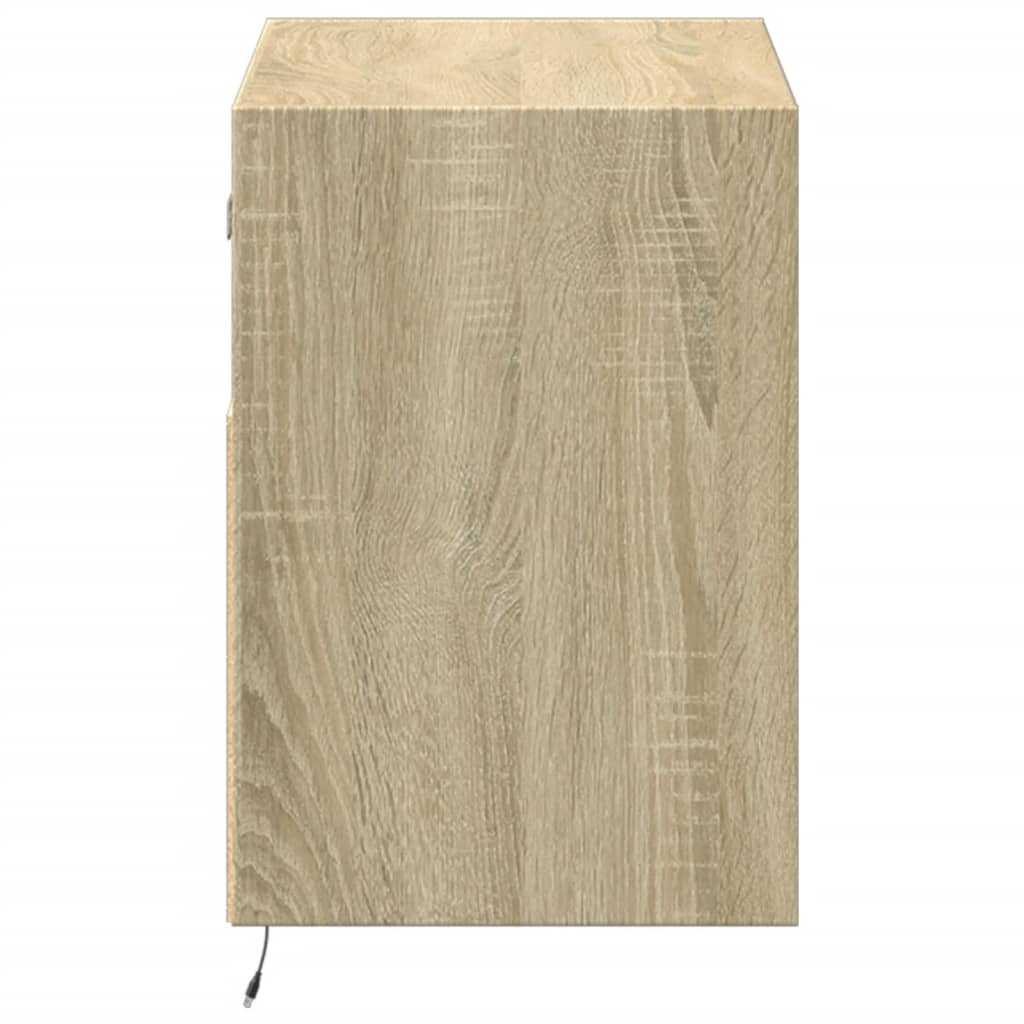 Móvel de parede p/ TV c/ luzes LED 80x31x45 cm carvalho sonoma - Image 6