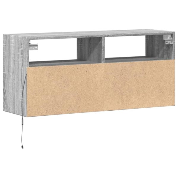 Móvel de parede p/ TV c/ luzes LED 100x31x45 cm cinzento sonoma - Image 7