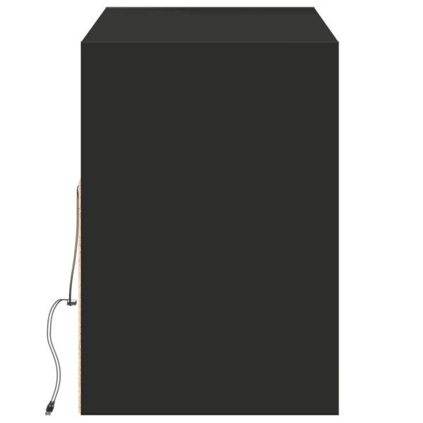 Móvel de parede para TV com luzes LED 130x31x45 cm preto - Image 6
