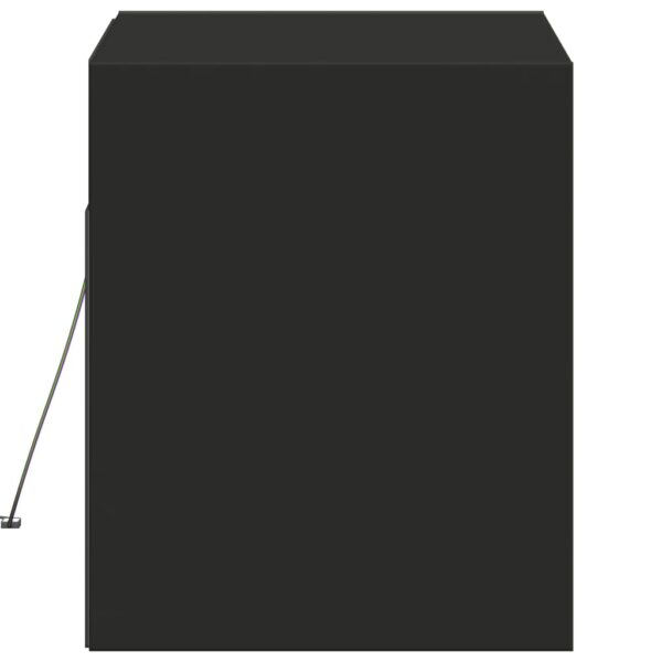Móvel de parede para TV com luzes LED 80x31x35 cm preto - Image 6