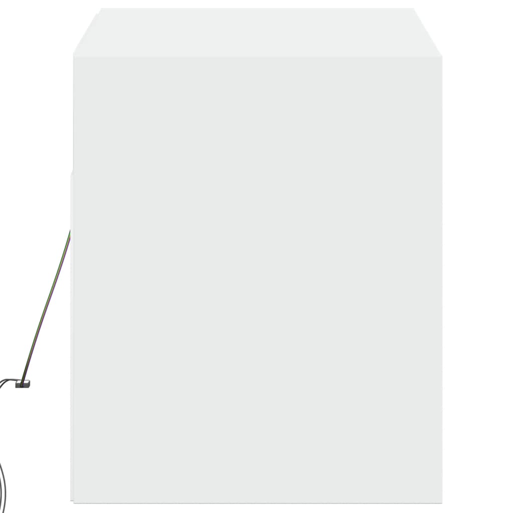 Móvel de parede para TV com luzes LED 100x31x35 cm branco - Image 6