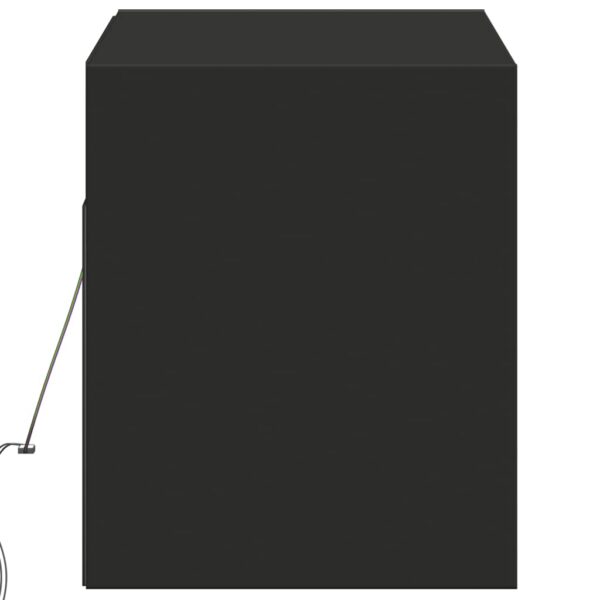 Móvel de parede para TV com luzes LED 100x31x35 cm preto - Image 6