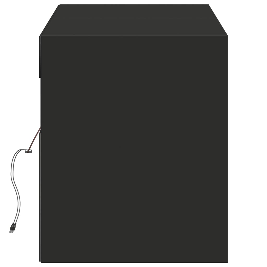 Móvel de parede para TV com luzes LED 140x31x38 cm preto - Image 6