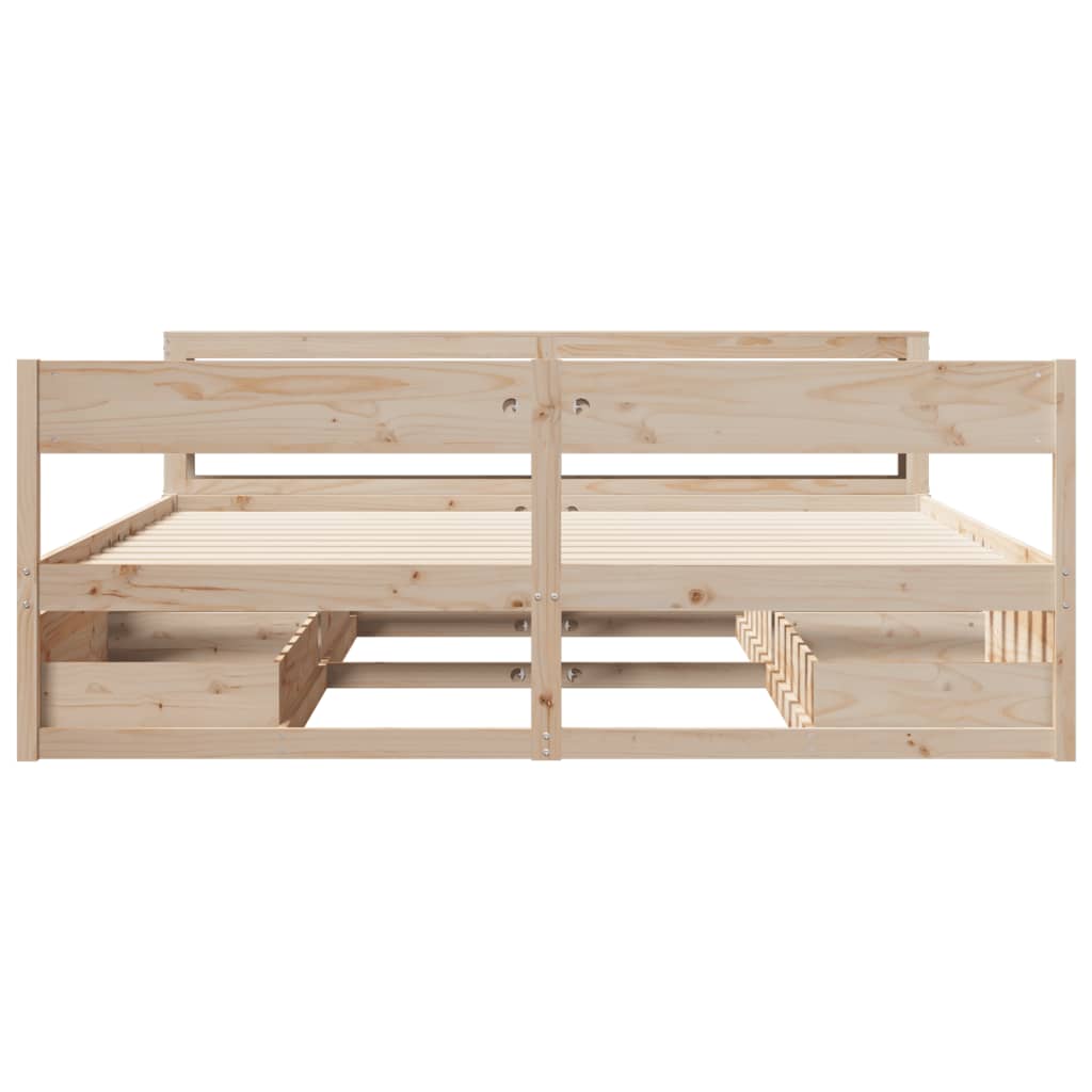 Cama sem colchão 180x200 cm madeira de pinho maciça - Image 3