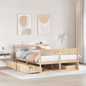 Cama sem colchão 120x190 cm madeira de pinho maciça
