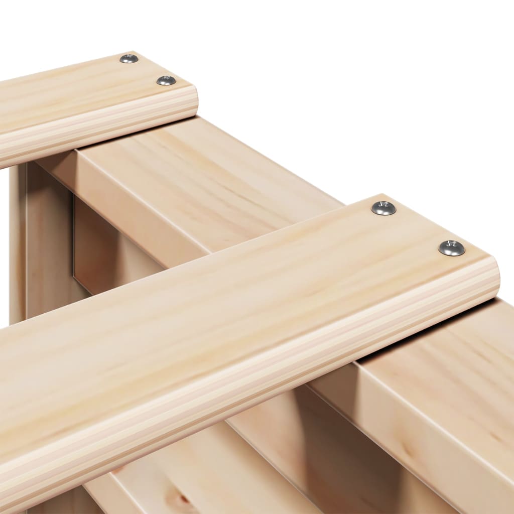 Cama sem colchão 200x200 cm madeira de pinho maciça - Image 9