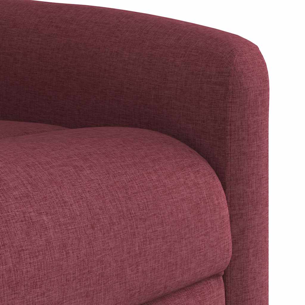 Poltrona de massagens reclinável tecido vermelho tinto - Image 9
