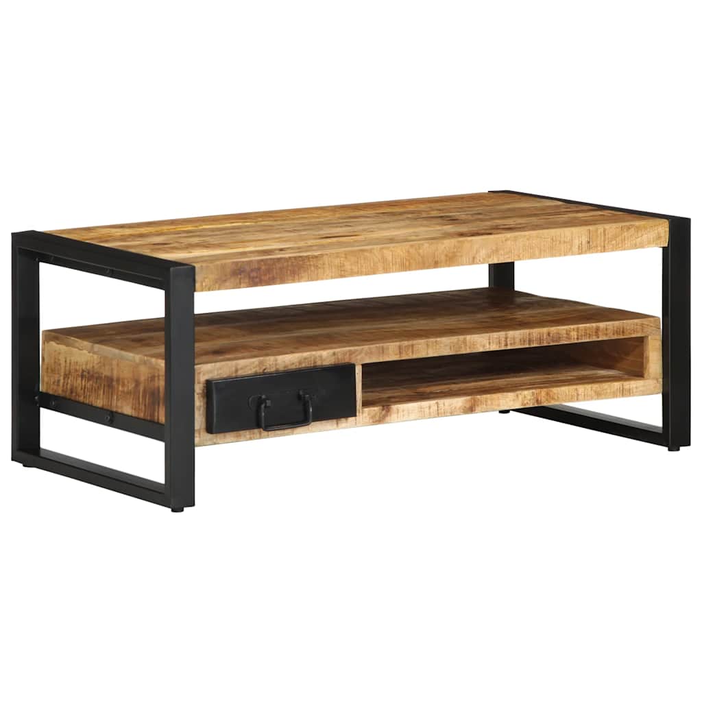 Mesa de centro 90x50x36 cm madeira de mangueira áspera maciça