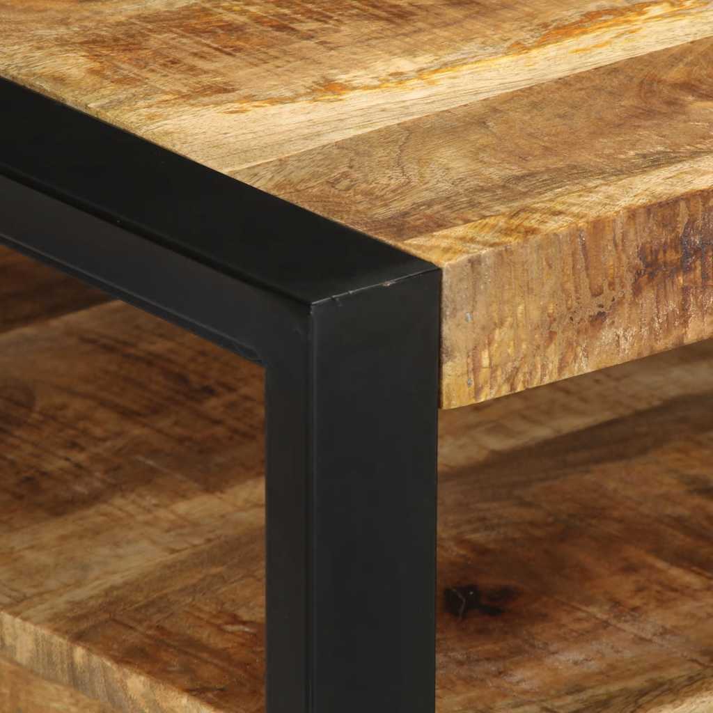 Mesa de centro 90x50x36 cm madeira de mangueira áspera maciça - Image 7