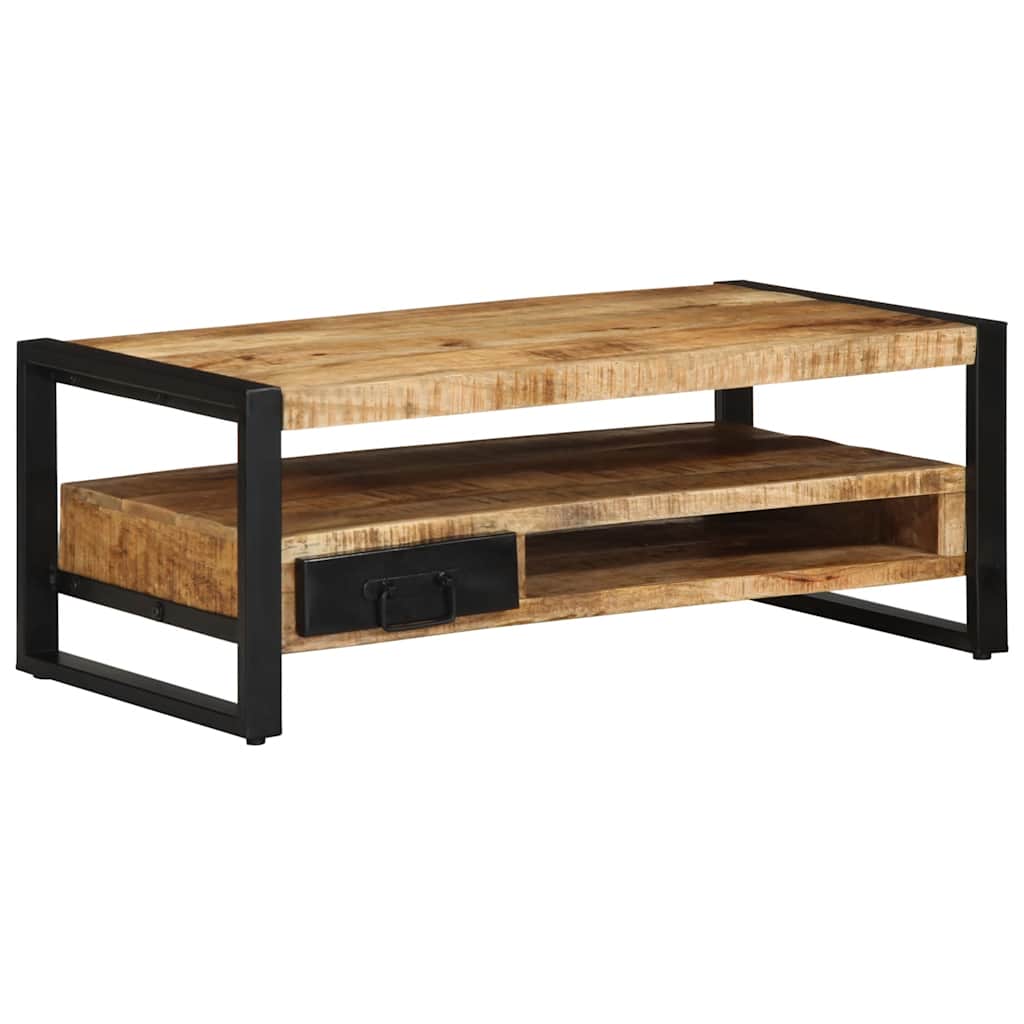 Mesa de centro 90x50x36 cm madeira de mangueira áspera maciça - Image 10