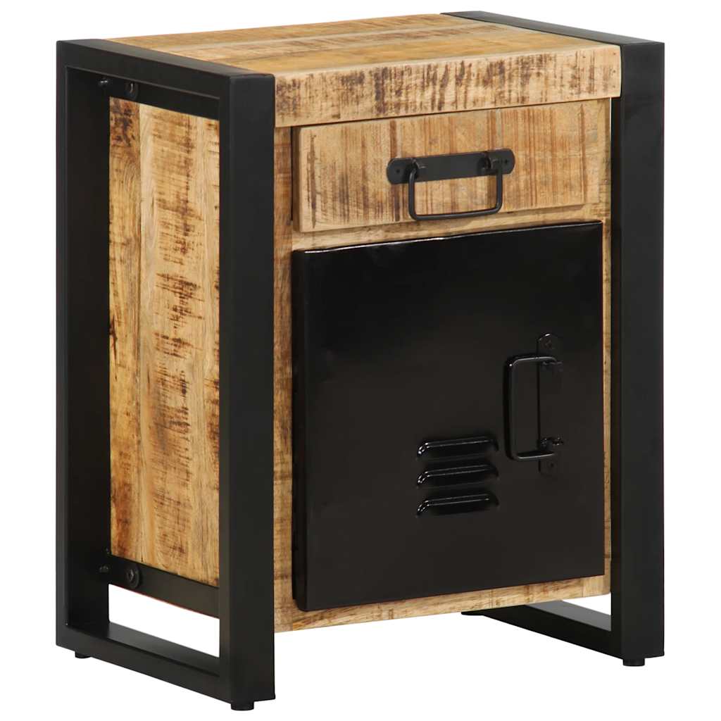 Mesas de cabeceira 2 peças manga de madeira maciça - Image 12