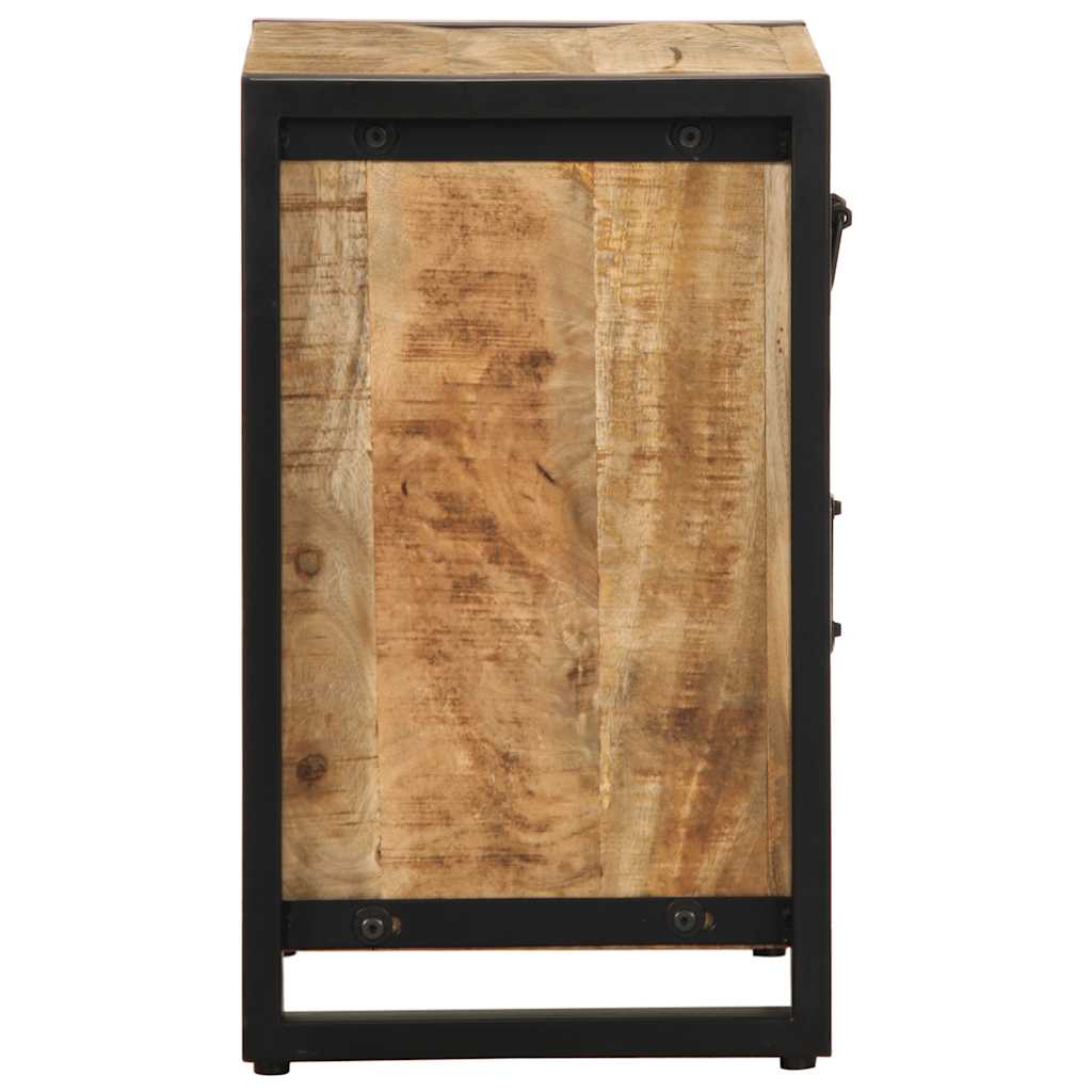 Mesas de cabeceira 2 peças manga de madeira maciça - Image 5