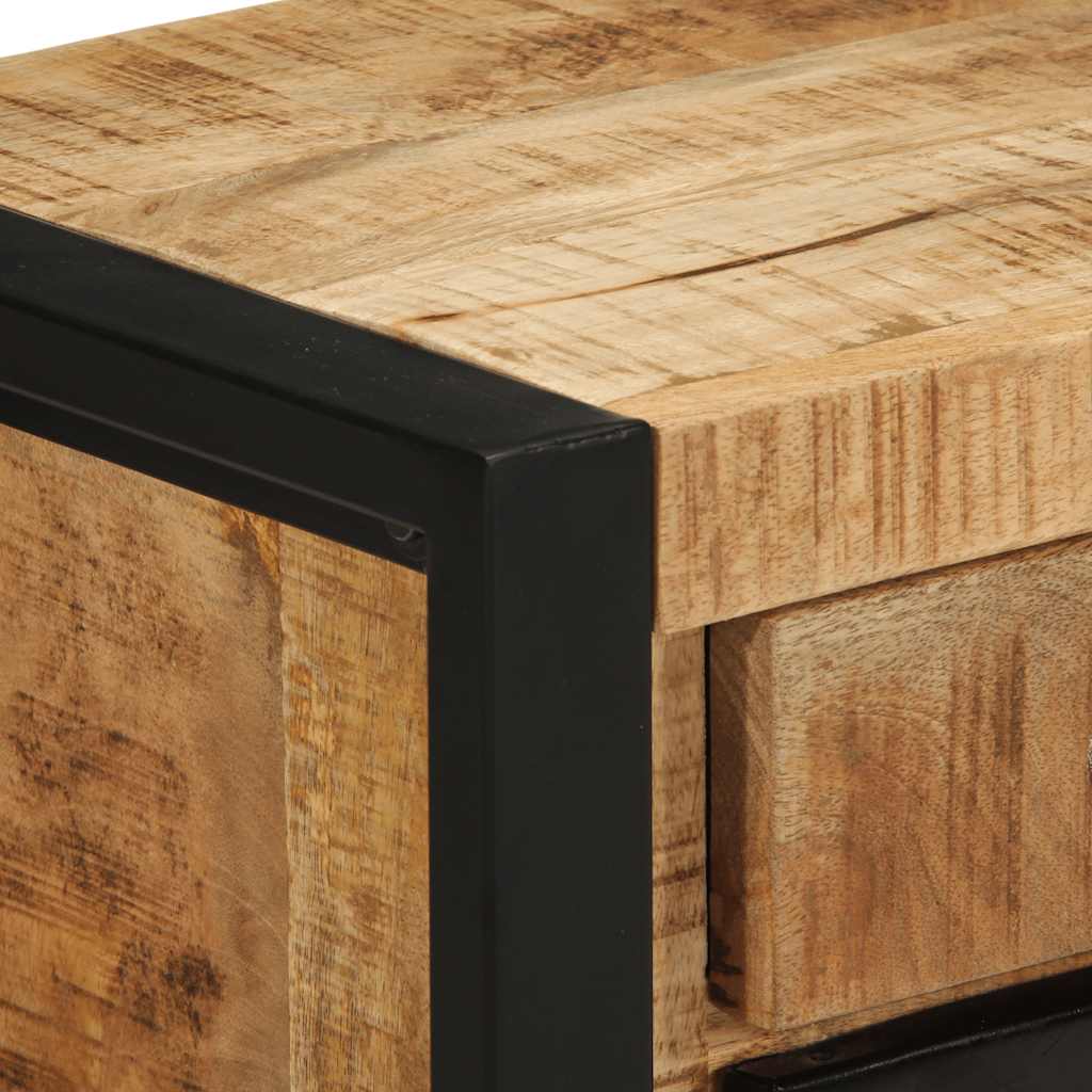 Mesas de cabeceira 2 peças manga de madeira maciça - Image 7