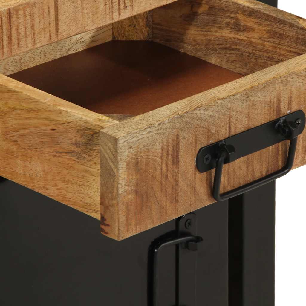 Mesas de cabeceira 2 peças manga de madeira maciça - Image 8