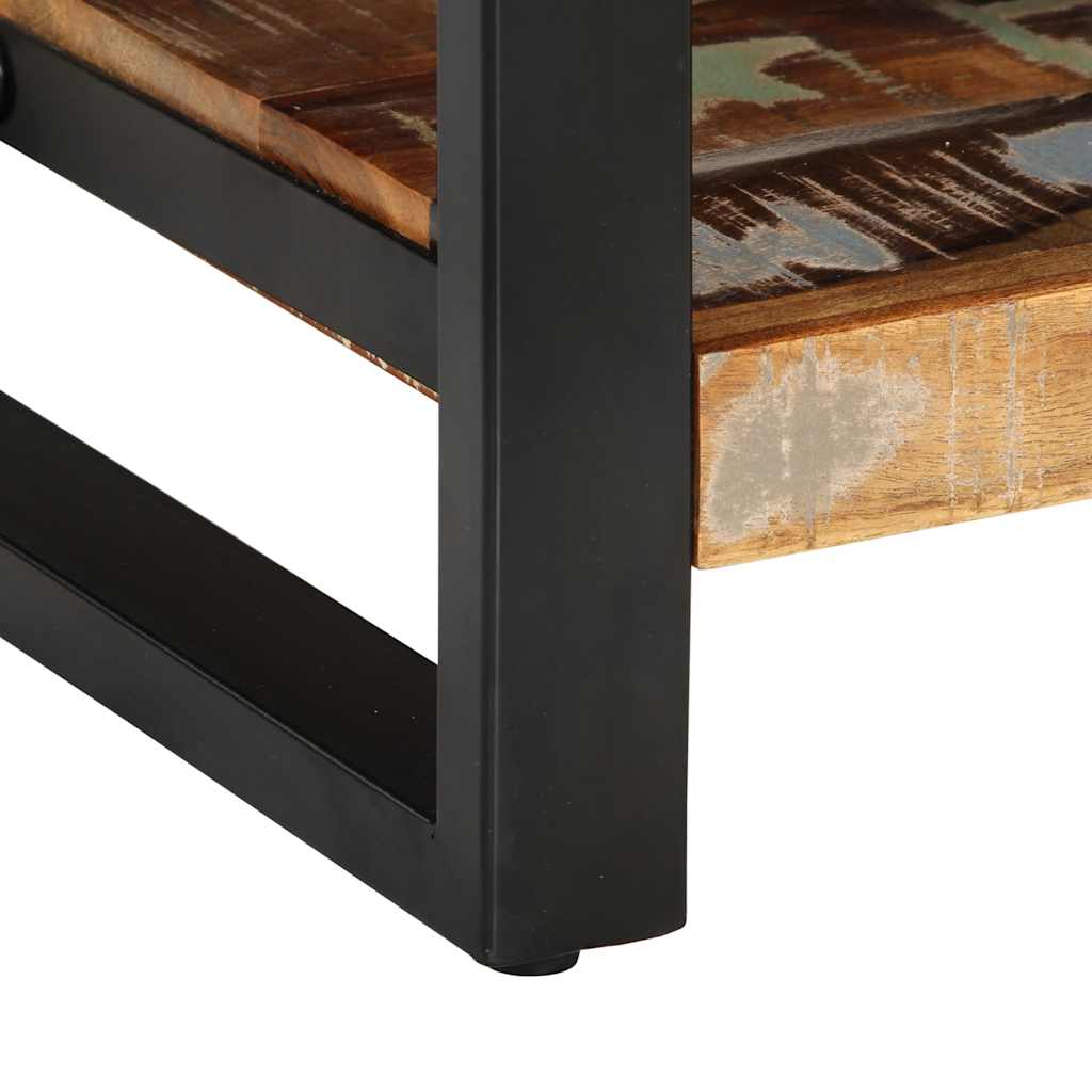 Mesas de cabeceira 2 pcs madeira maciça áspera multicor manga - Image 11